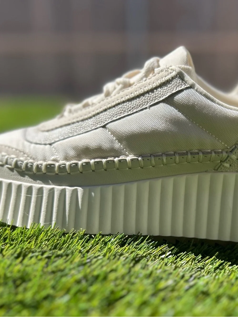 Dolce Vita Dolen Sneakers 👟🤍 – Women’s 9.5 – Ivory Nylon Platform – NEW